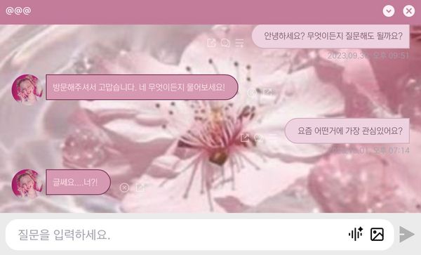 핑크색 꽃 테마